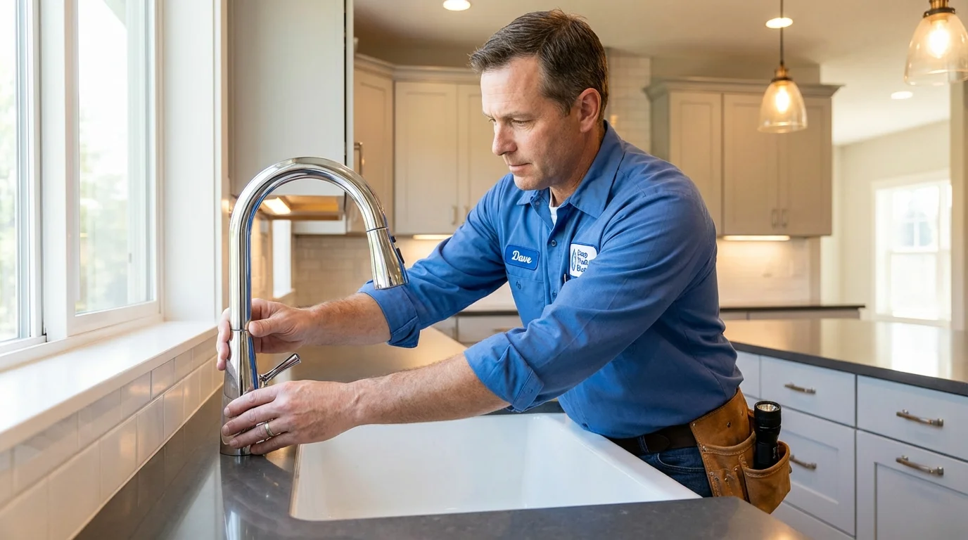 Kitchen faucet installation by Johns Plumbing LLC in Tallahassee